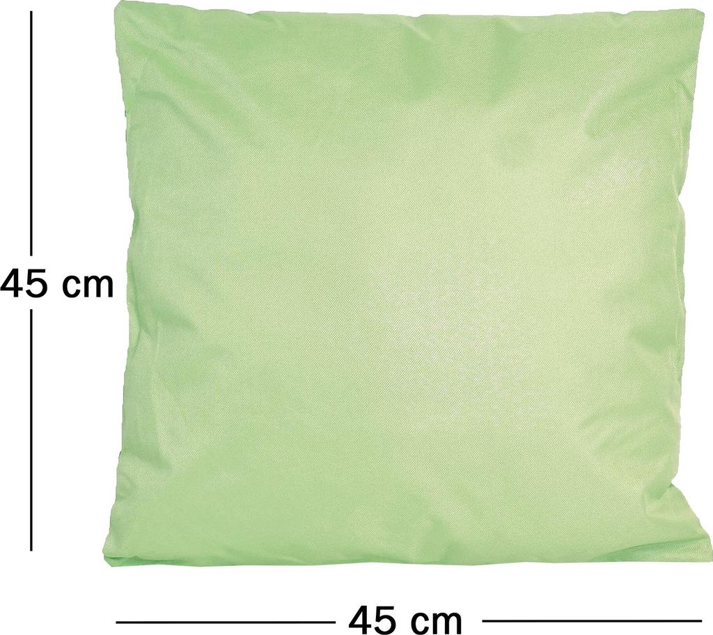 JACK 2er Set Outdoor Kissenhülle Kissenbezug 45x45cm Wasserfest Sitzkissen Lounge Kissen Garten Stuhl Lotus Effekt, Farbe:Mint