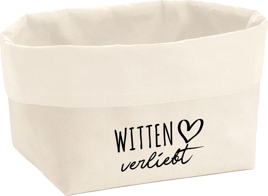 Huuraa Organizer Witten verliebt 8 Liter Large Canvas Baumwolle Utensilo Geschenkidee