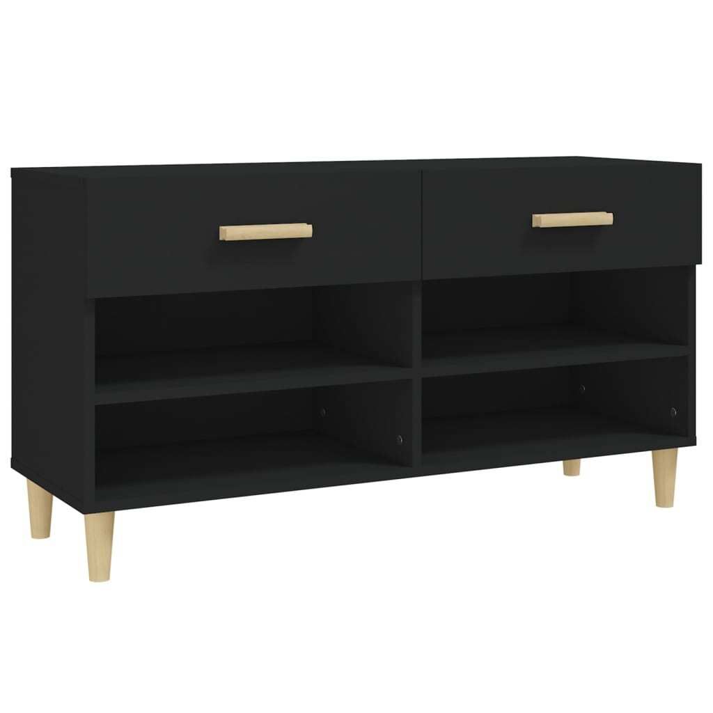 vidaXL Szafka na buty czarna 102x35x55 cm Materiał Zdjęcie produktu 