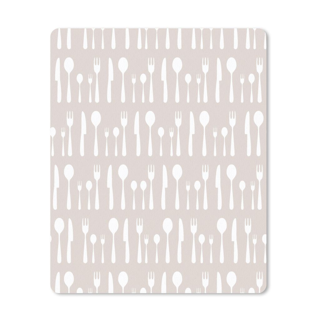 MuchoWow Mauspad Mousepad Besteck - Muster - Küche 30x40 cm - Mousepads - Maus Mat - Pad - Mausunterlage - Mausmatten