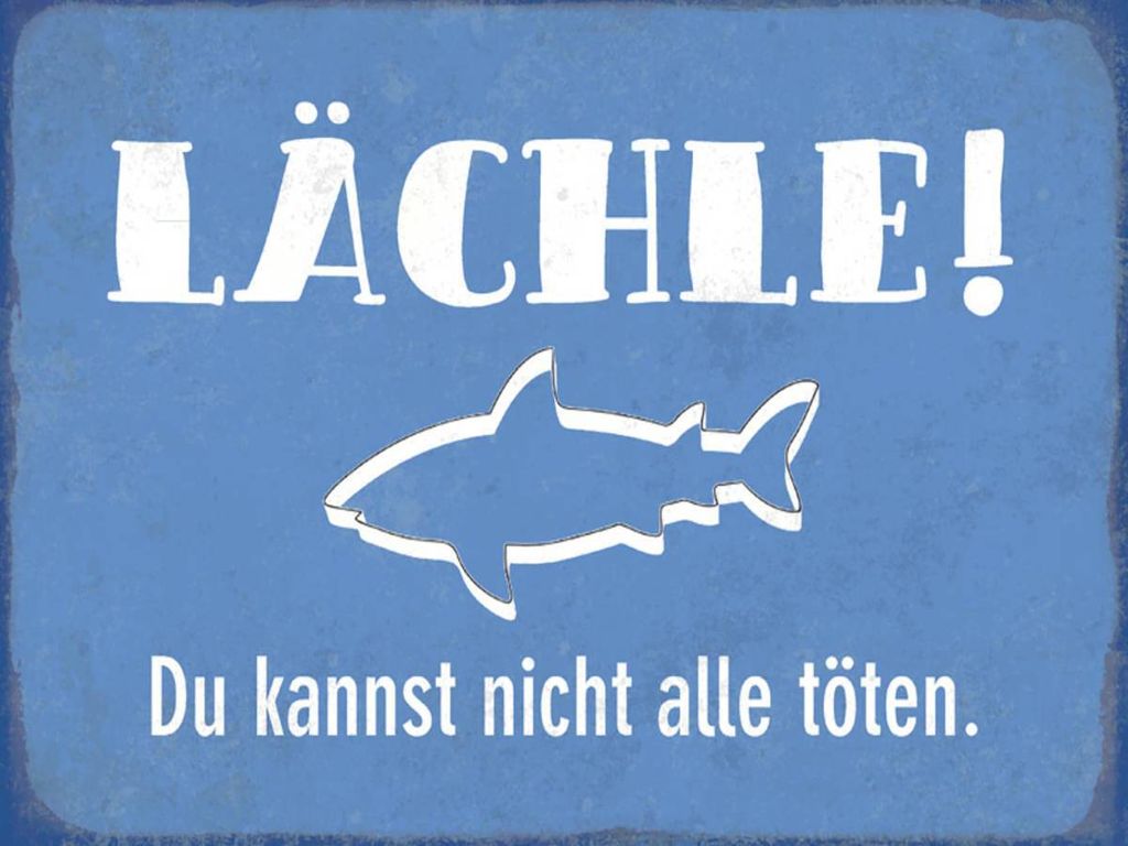 vianmo Holzschild 30x40 cm lächle Du kannst nicht alle