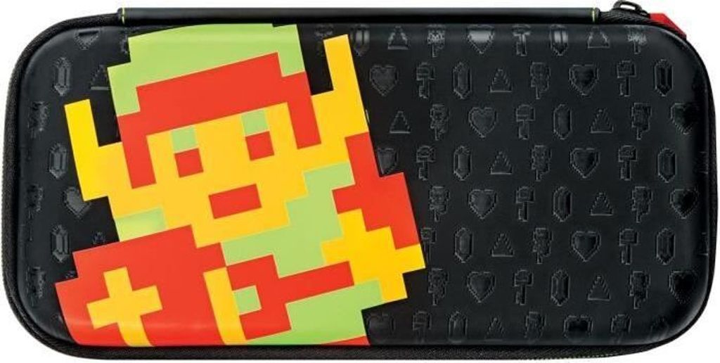 PDP Slim Travel Case - Zelda Retro Edition, Hartschalenkoffer, Nintendo, Schwarz, Grün, Rot, Gelb, Nintendo Switch, Reißverschluss