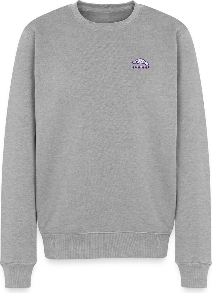 Spreadshirt Cinnamoroll Stick Portrait Herren Premium Pullover, M, Grau meliert
