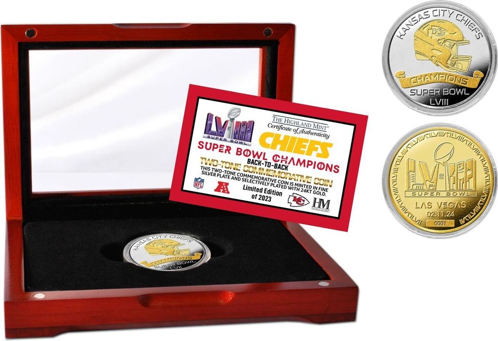 Super Bowl LVIII Kansas City Chiefs Flip Coin Münze 39mm