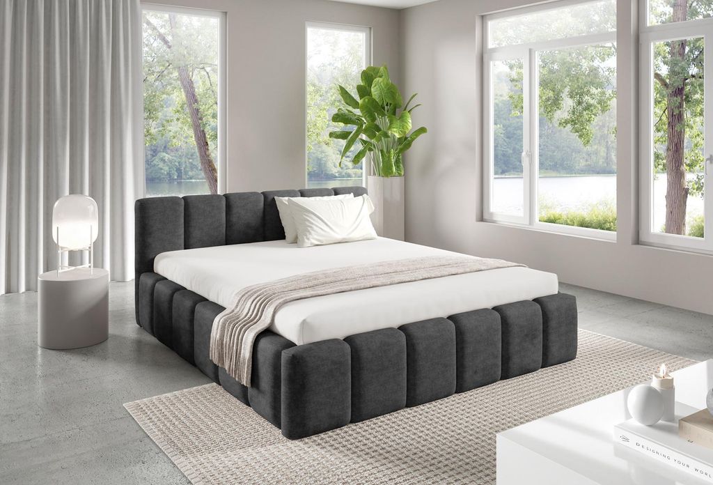 Polsterbett KALLA Medium 160x200 cm mit Bettkasten – PERFECT HARMONY 90