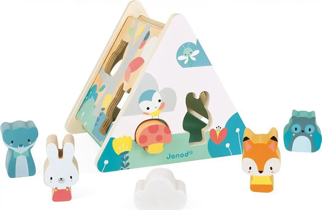 Boîte à formes Janod en bois jouet d'éveil premier âge pour bébé