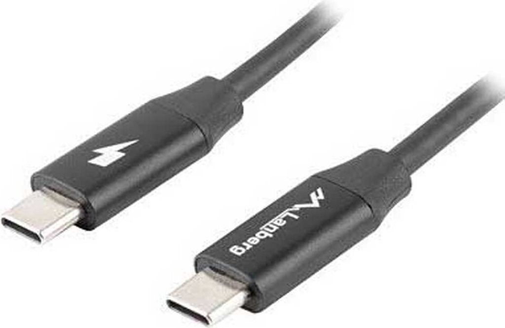 lanberg USB C MNNLICH/MNNLICH KABEL 0,5 M SCHNELLLADUNG SCHWARZ