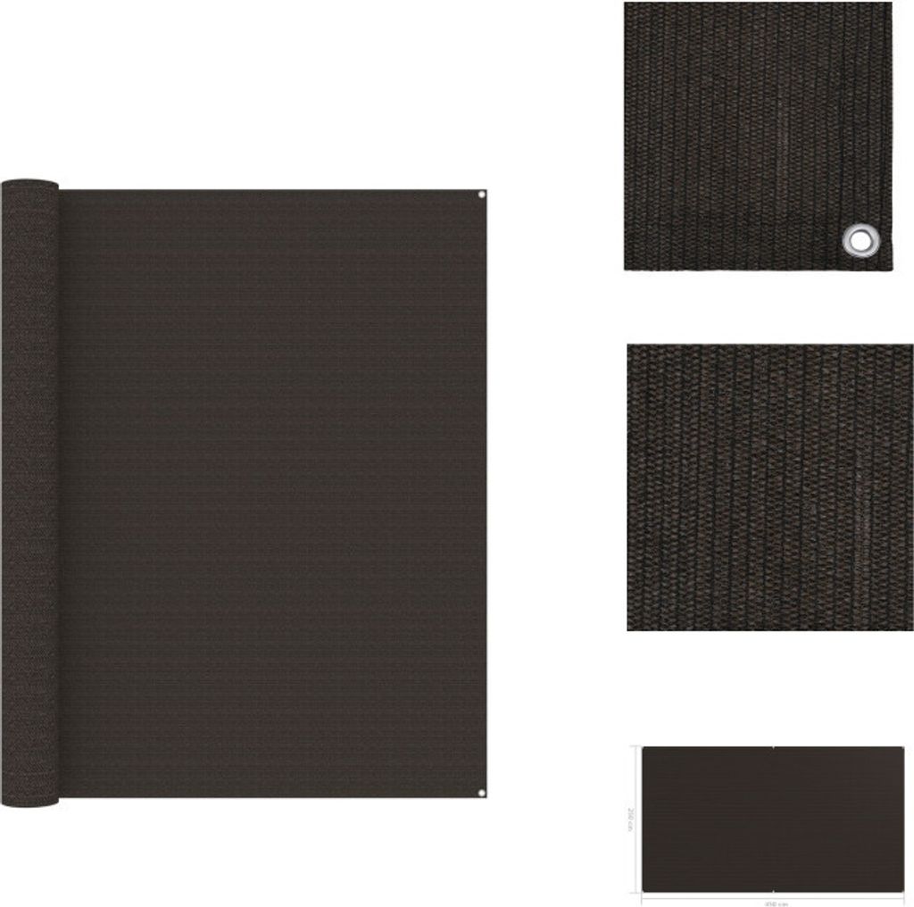 vidaXL Zeltteppich 250x450 cm Braun - Zeltzubehör
