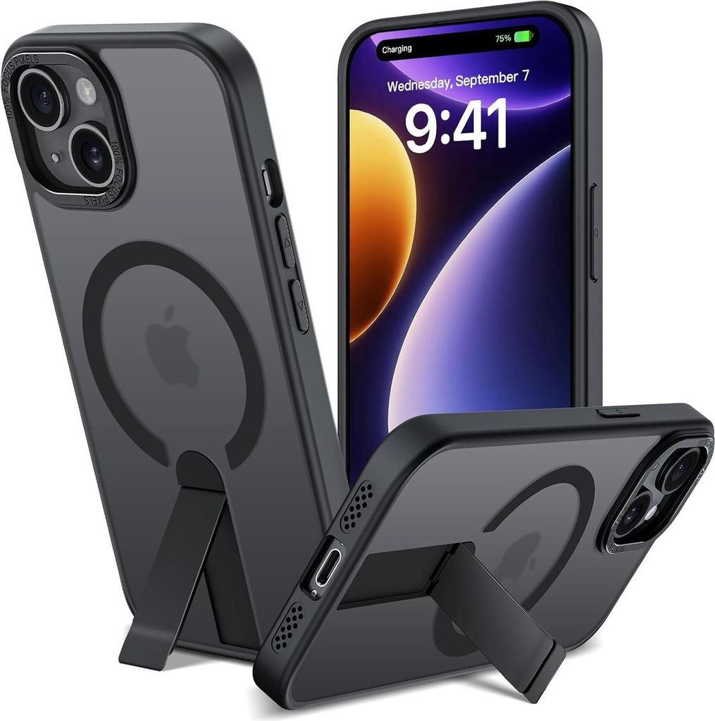 Kickstand Hülle für iPhone 15 Schutzhülle Case mit Ständer Produktbild 