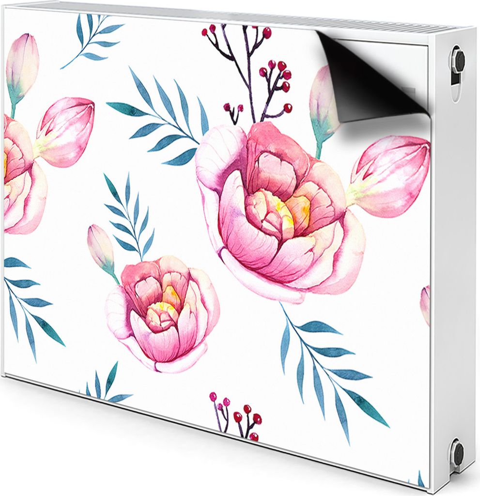 Magnet Radiator Magnet Mat Heizkörper Heizung Verkleidung Abdeckung 80x60 cm - Blumen