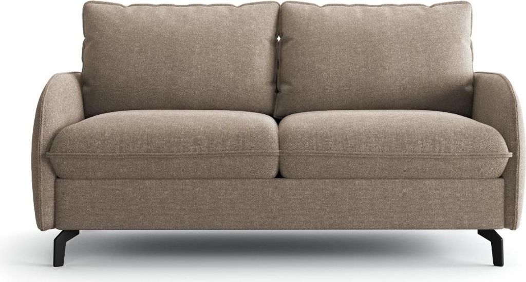 Sofá cama de 3 plazas en tela beige - BIANCA