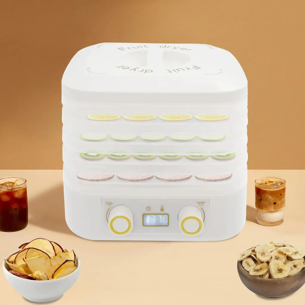 Essiccatore Alimentare Automatico 5 Piani 160W Timer LED Bianco - 1