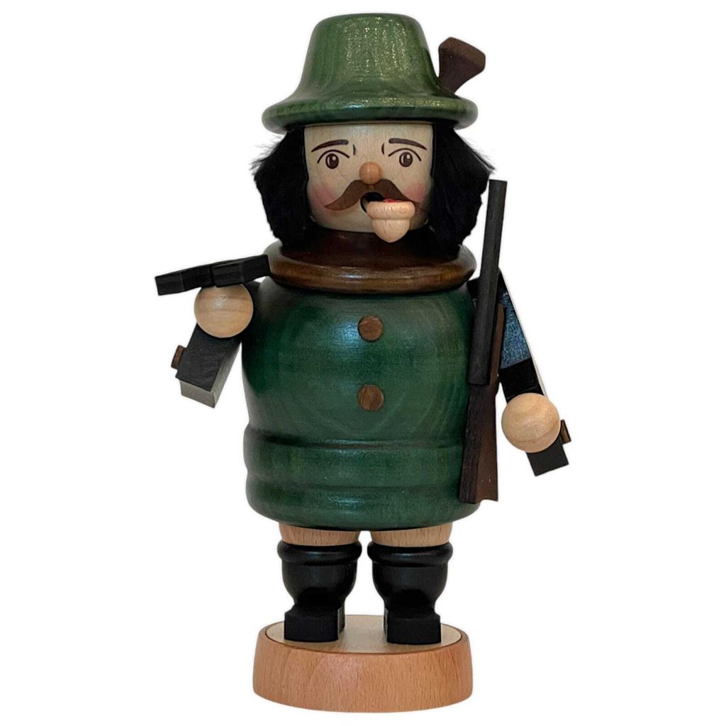 Lenk & Sohn Räuchermann Räucherfigur Räuchermännchen Jäger 20 cm Echt Erzgebirge