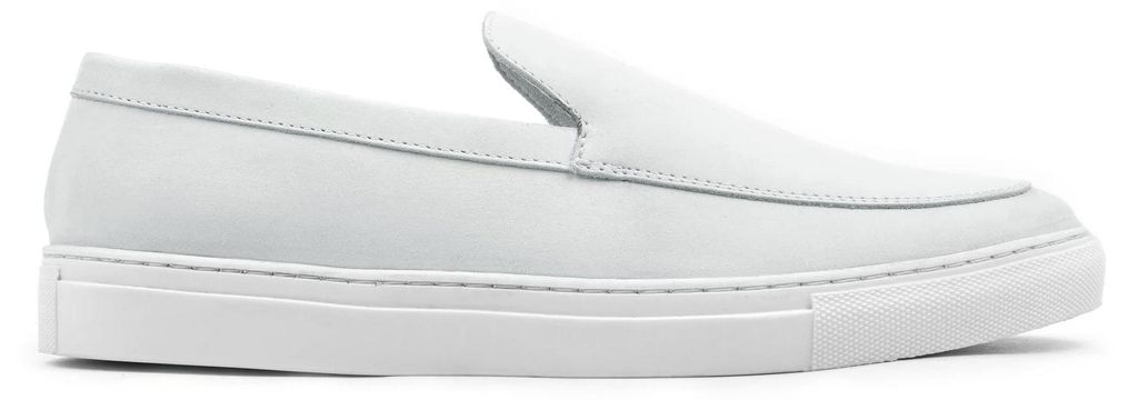 Omnio Herren-Slipper, Modell "Echo", aus weißem Nubuk-Leder Produktbild 