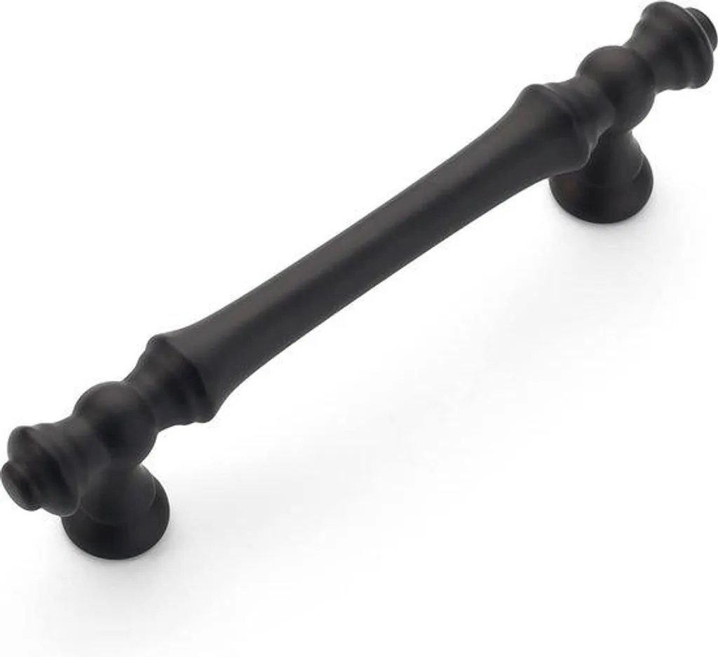 Poignées noires 96 mm en alliage de zinc, lot de 6, design mat résistant