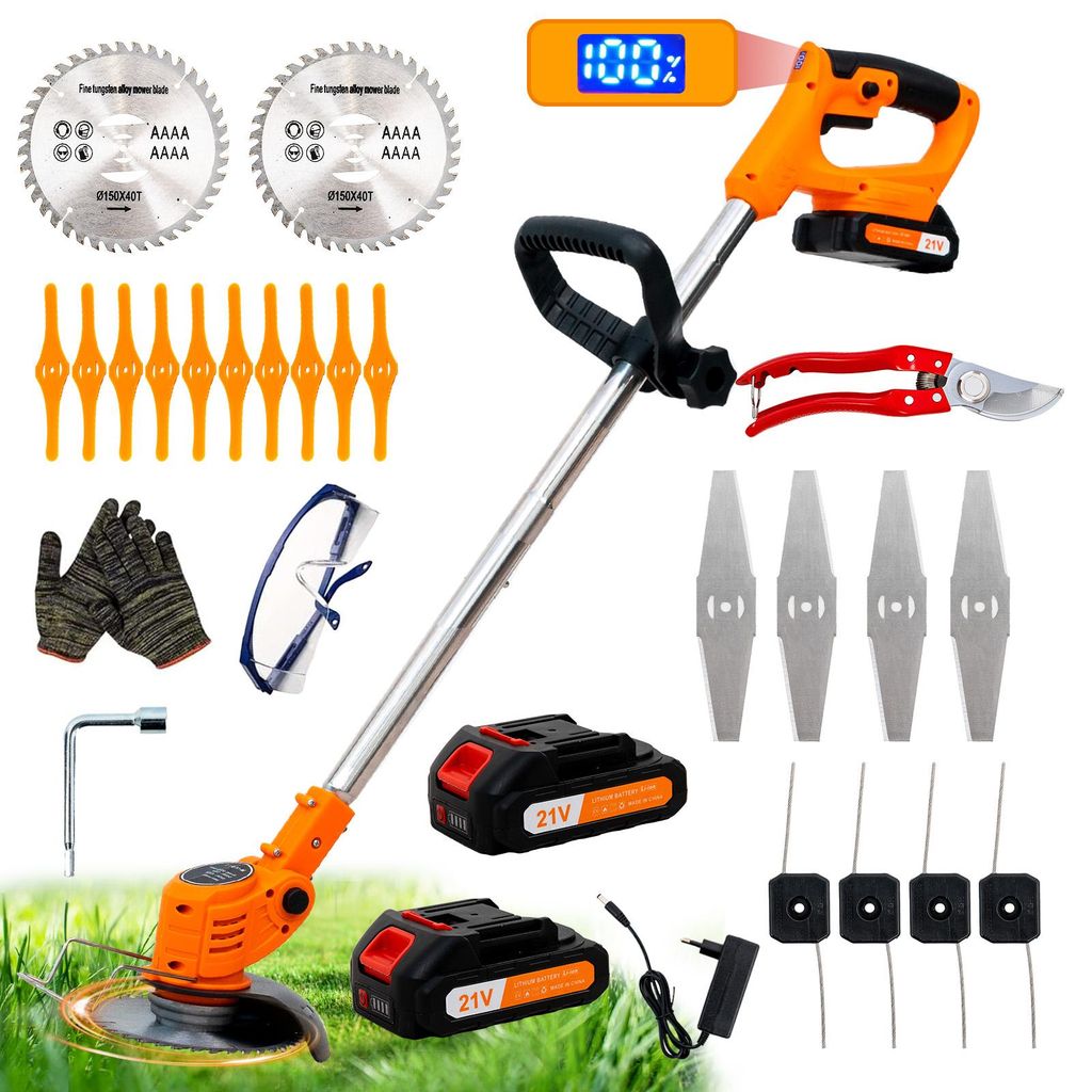 Akumulátorový křovinořez OUTIGO, 3 typy nožů, 2 akumulátory Obrázek produktu 