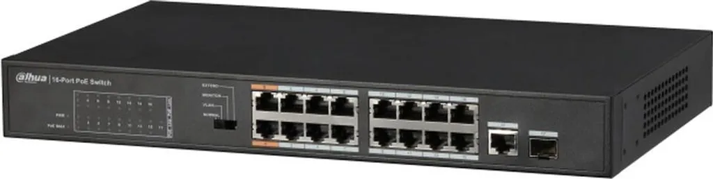 Dahua PFS3117-16ET-135 Switch PoE 16 Ports Fast Ethernet L2 Non Géré