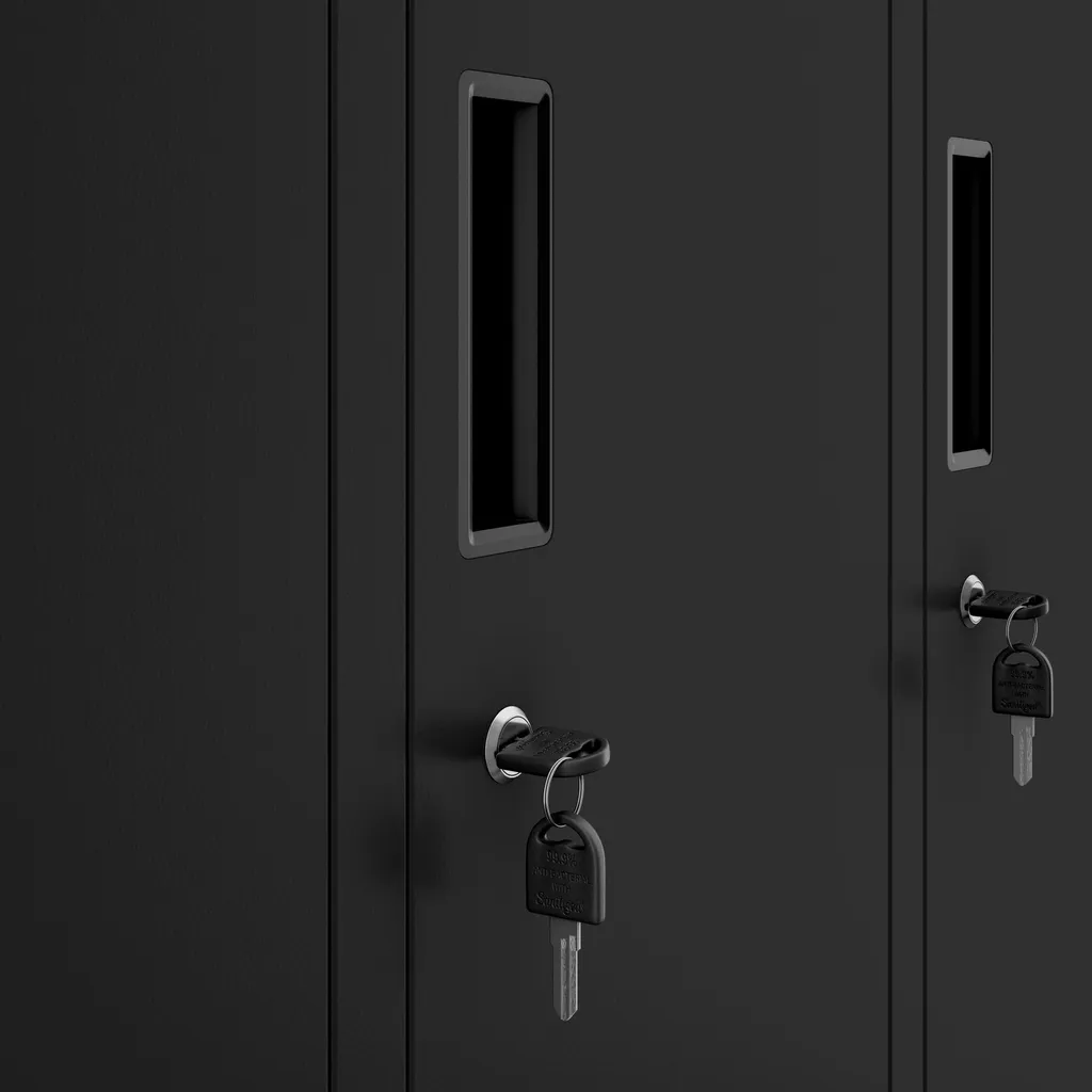 Vestiaire métallique à 10 casiers verrouillables pour bureau et gymnase