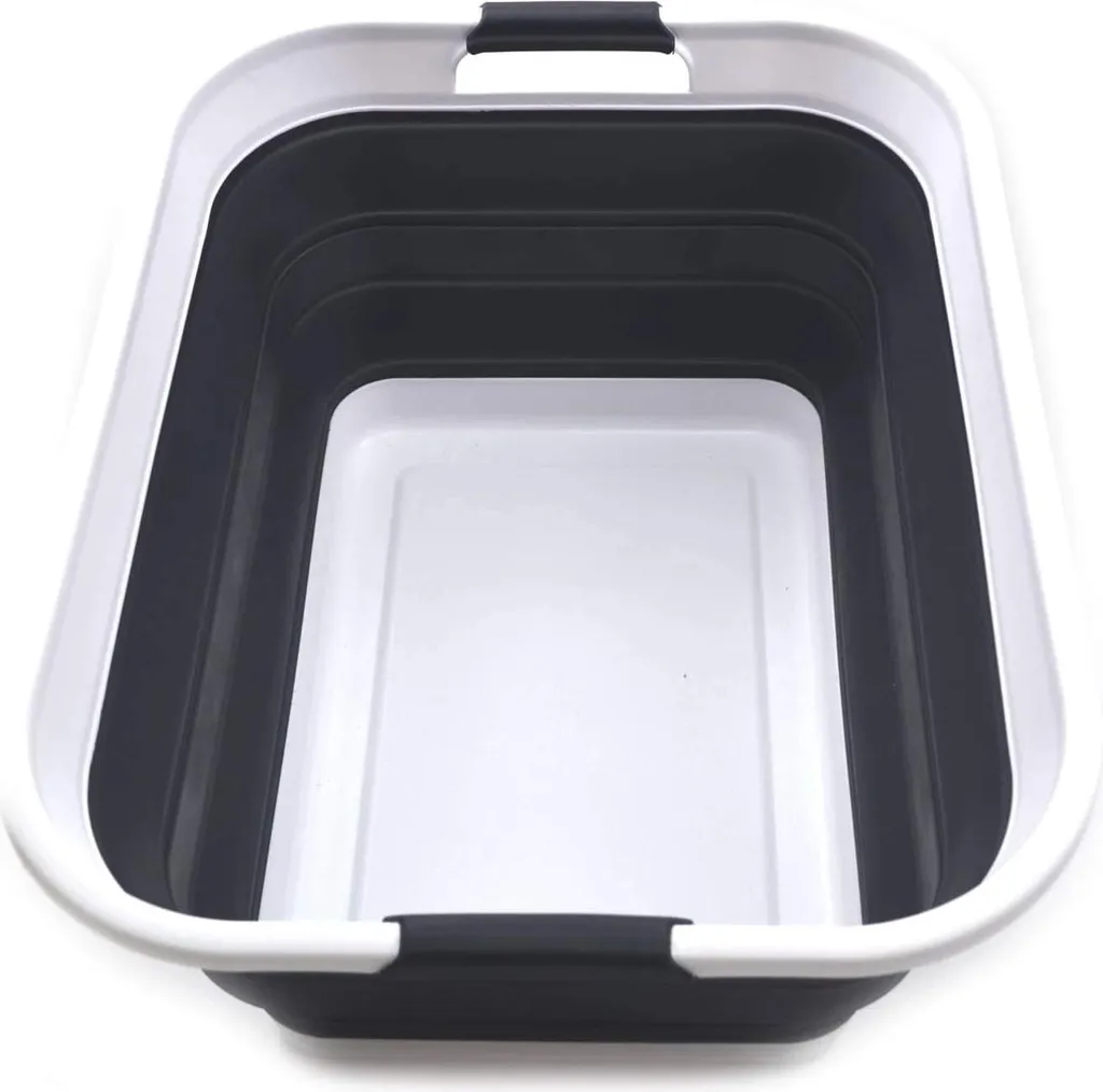 Fini l'encombrement avec ce panier à linge pliable 42L noir plastique
