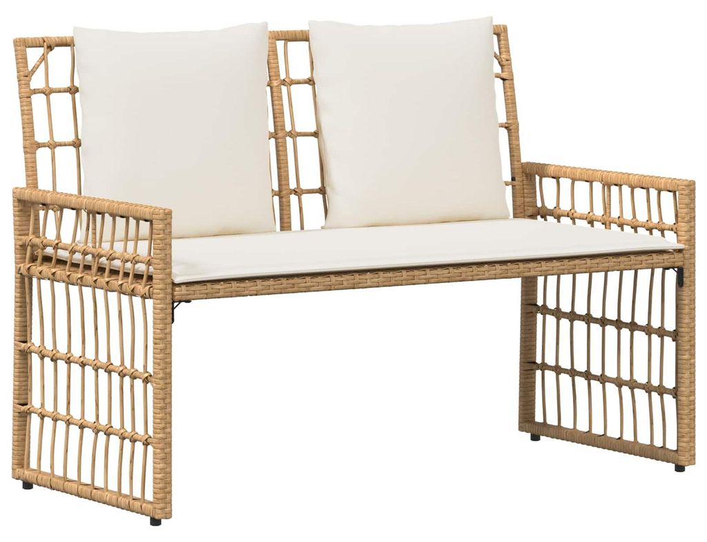 vidaXL Bank Outdoor Uni Natur und Creme 116 x 55 x 82 cm
