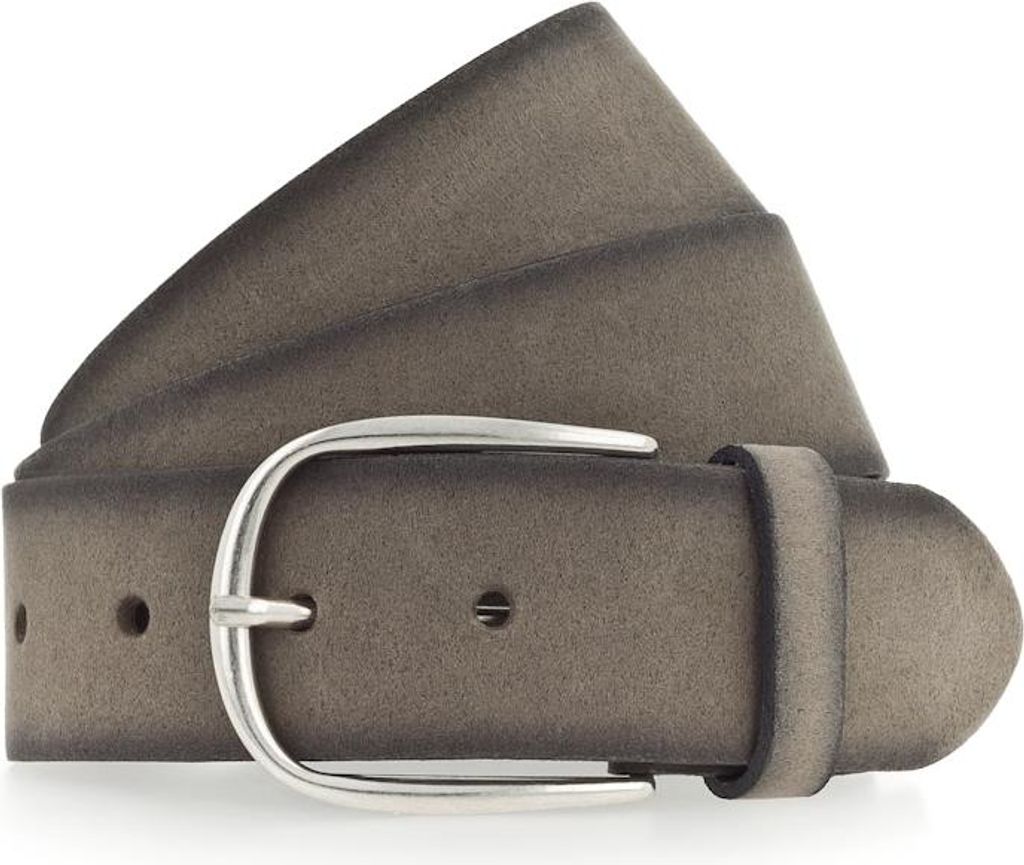 Vanzetti Leder Gürtel 40mm Belt With Airbrushed Edges W95 Taupe dunkelgrau