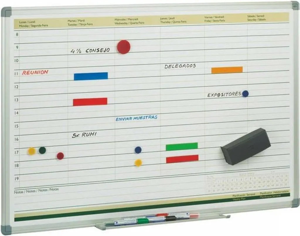 Tableau Planning Faibo Magnétique 60x90 cm Surface Laquée et Effaçable