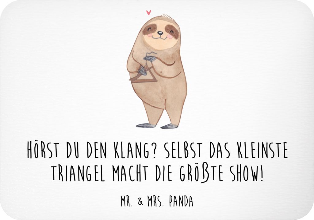 Mr. & Mrs. Panda Kühlschrankmagnet Triangel Klang - Weiß - Geschenk, magnet, Musiker, Musik, Lernen, tafelmagnet, Instrument, Show, Musikinstrume...