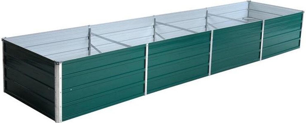 Metall Blumenbeet Hochbeet 320x80x45 cm Grün Pflanzbeet Produktbild 
