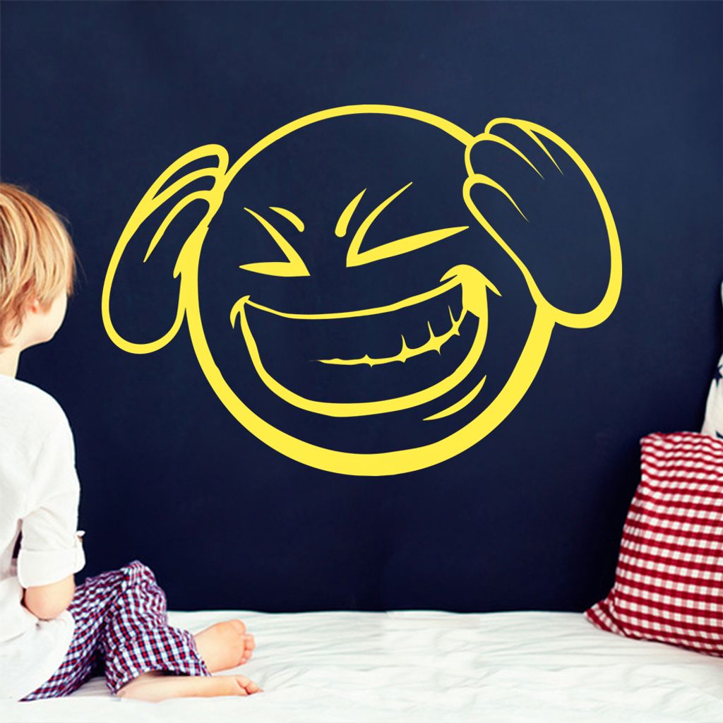 KIWISTAR Emoji 3D Hände - Schmerzen Stress Uni Arbeit Freundin Wandtattoo in 6 Größen - Wandaufkleber Wall Sticker - Dekoration, Küche, Wohnzim...