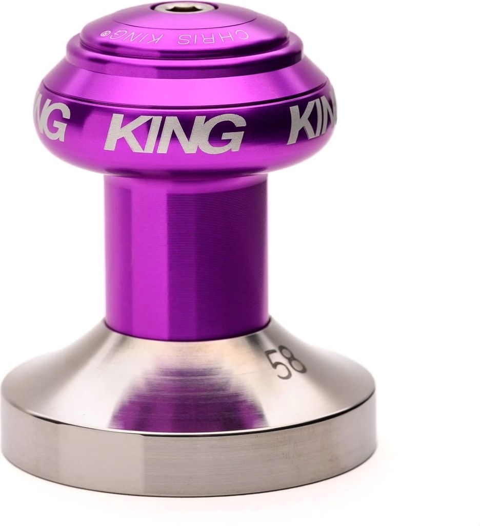 Chris King Espresso Tamper, 58mm, flat, 3D violet