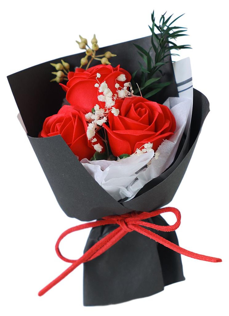 Mini-Kunstblumenstrauß, duftende Seife, Rosen-Sonnenblumen-Arrangement, konservierte Blumengeschenke für Frauen, Ehefrauen, Freundinnen