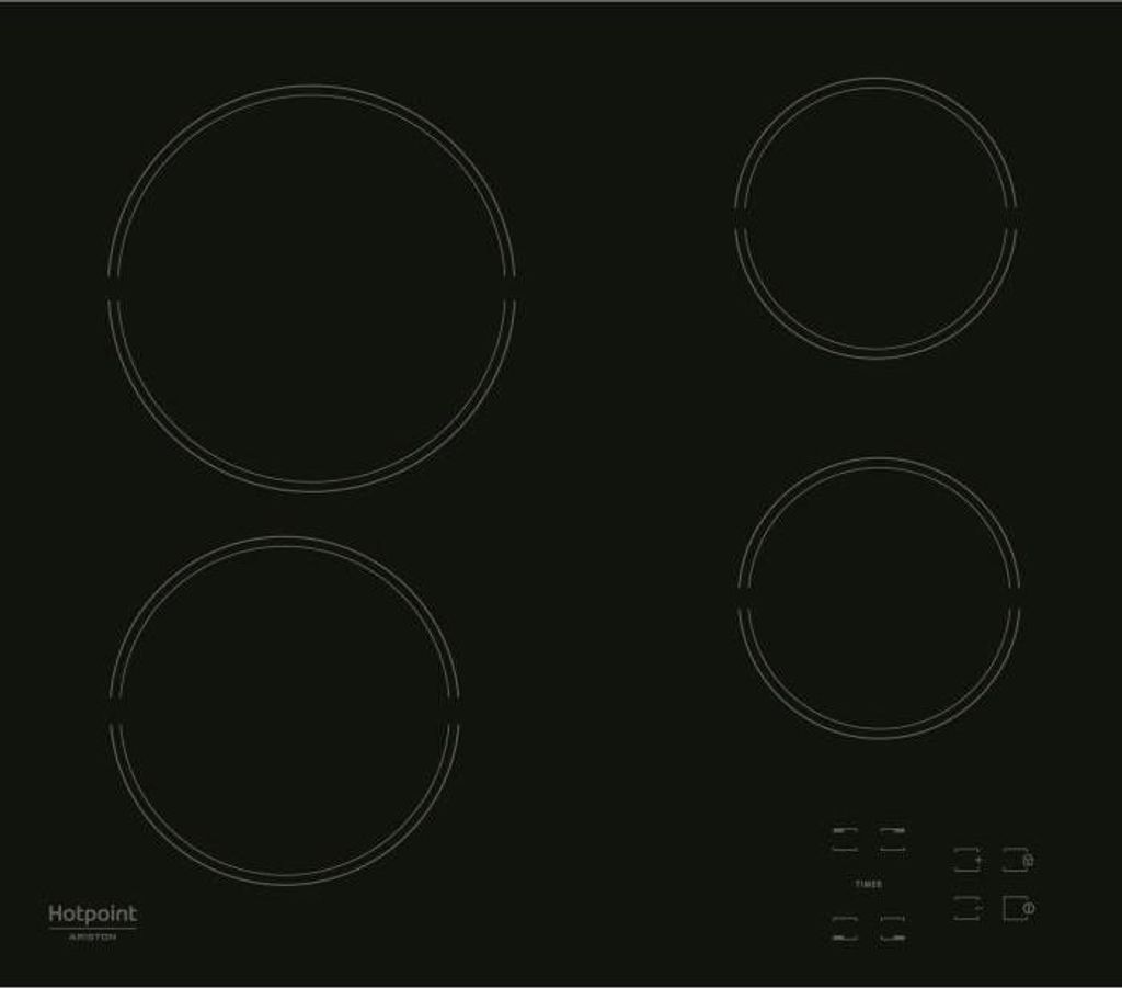 Table de cuisson vitrocéramique HOTPOINT HR631C, 4 foyers, Image du produit 