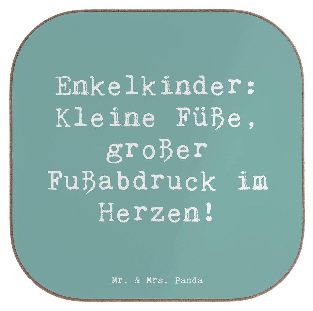 Mr. & Mrs. Panda Tischschoner Spruch Enkelkinder Fußabdruck Produktbild 