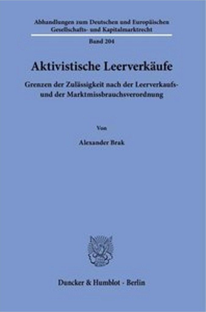 Aktivistische Leerverkäufe.