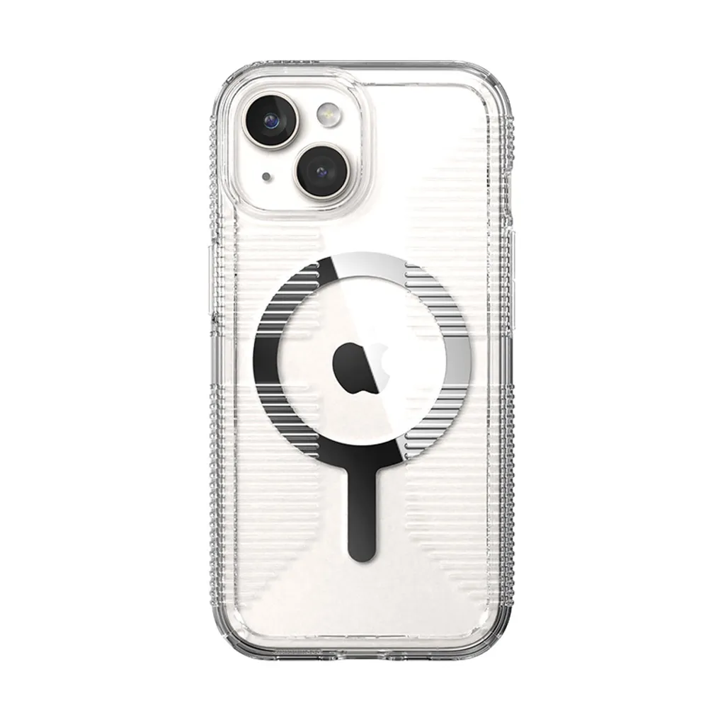 Protection iPhone 15 Speck Gemshell Grip avec MagSafe et Finition Chrome - 9
