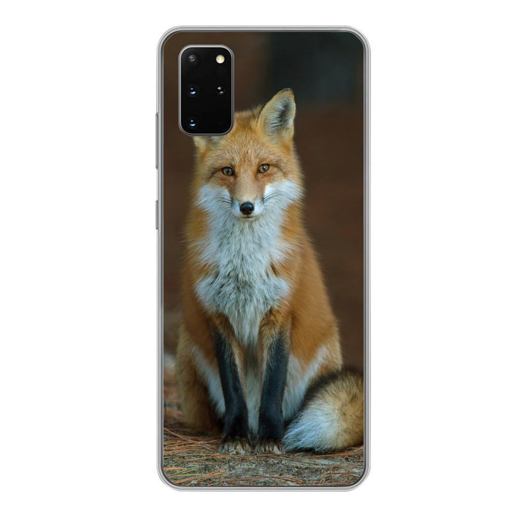 MuchoWow Handyhülle Schutzhülle Hülle für Samsung Galaxy S20 Plus Fuchs - Makro - Rot Silikon Softcase Handy Hülle - Hartschale
