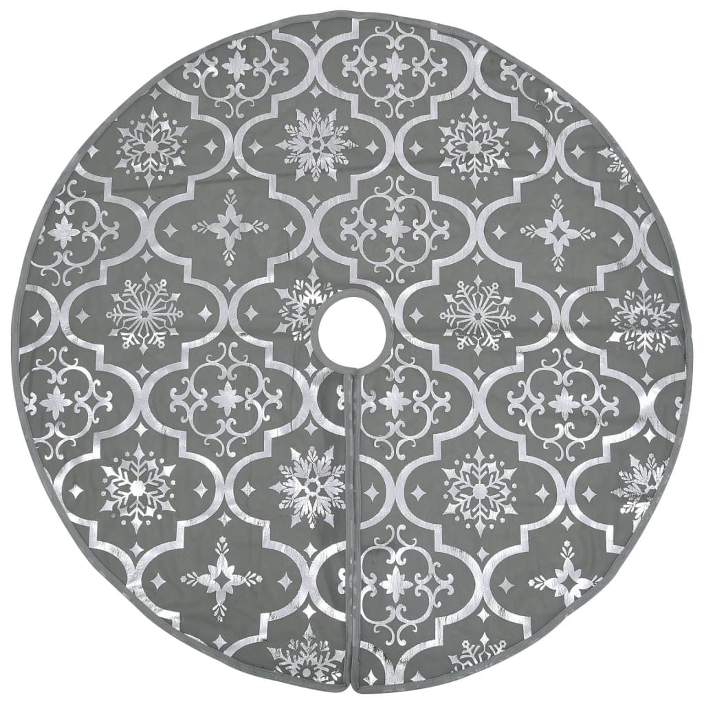 "SALE 2026"Weihnachtsgirlanden - Grau Luxus-Weihnachtsbaumdecke mit Socke Grau 122cm Stoff Stabli Möbel3141148