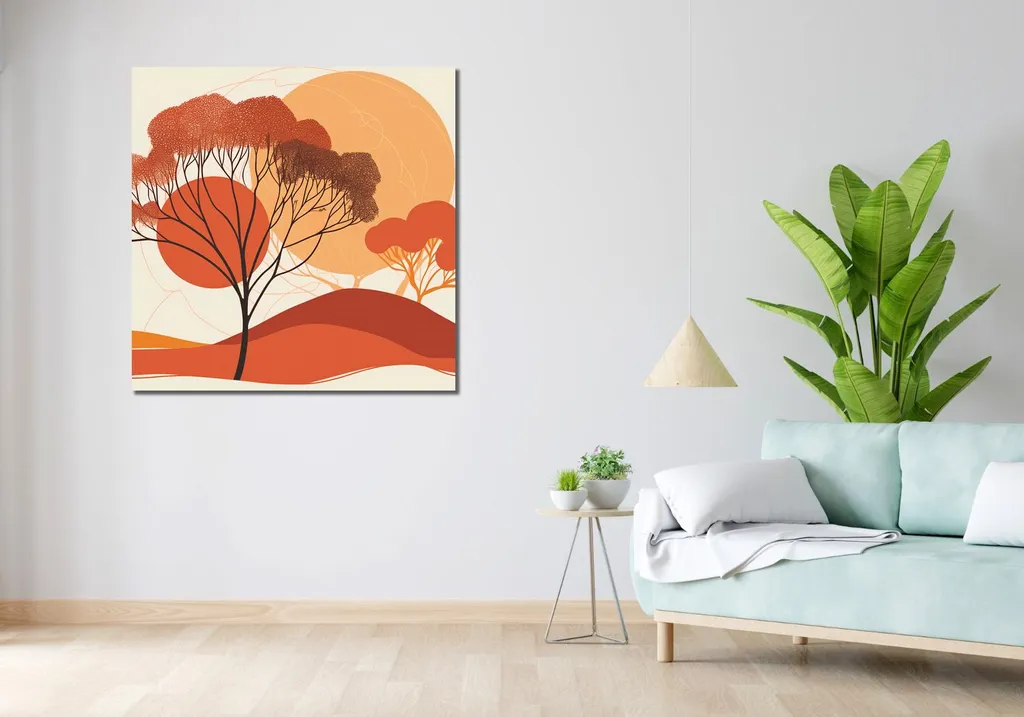 Quadro Decorativo 100x100 cm Gli Ultimi Raggi del Sole Tramonto - 2