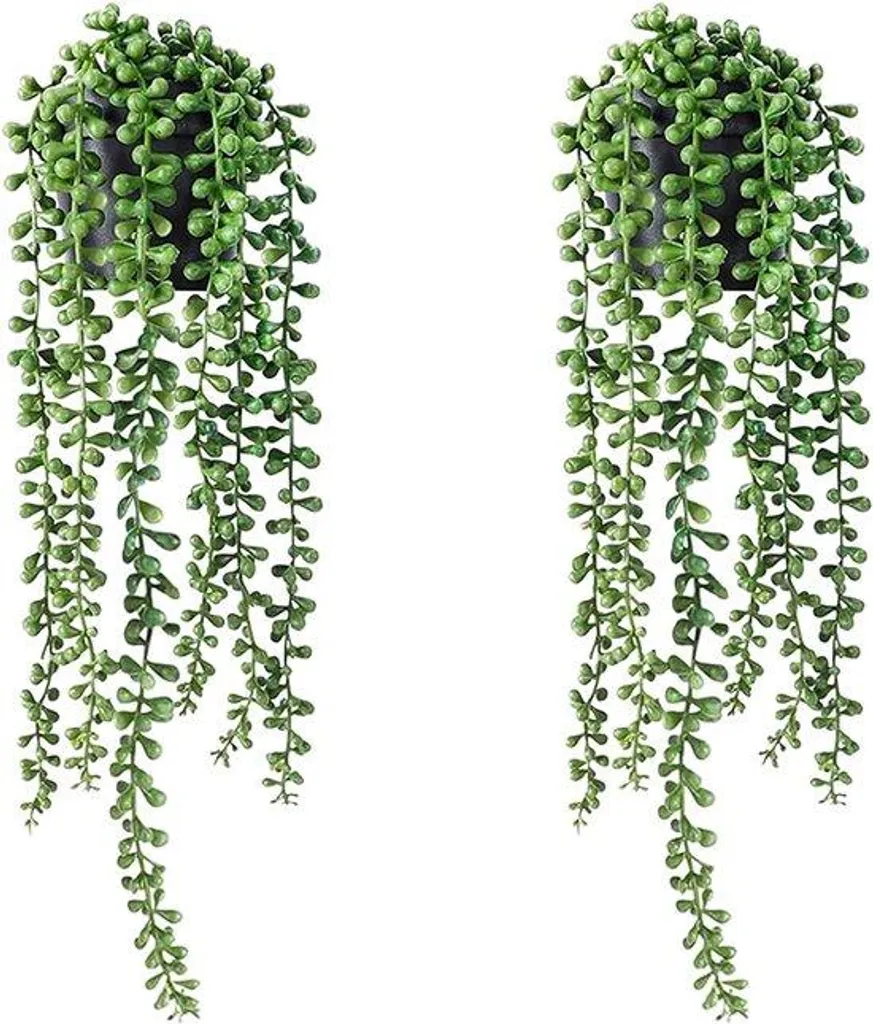 Duo de Plantes d'Intérieur Artificielles en Pot pour Salon et Bureau