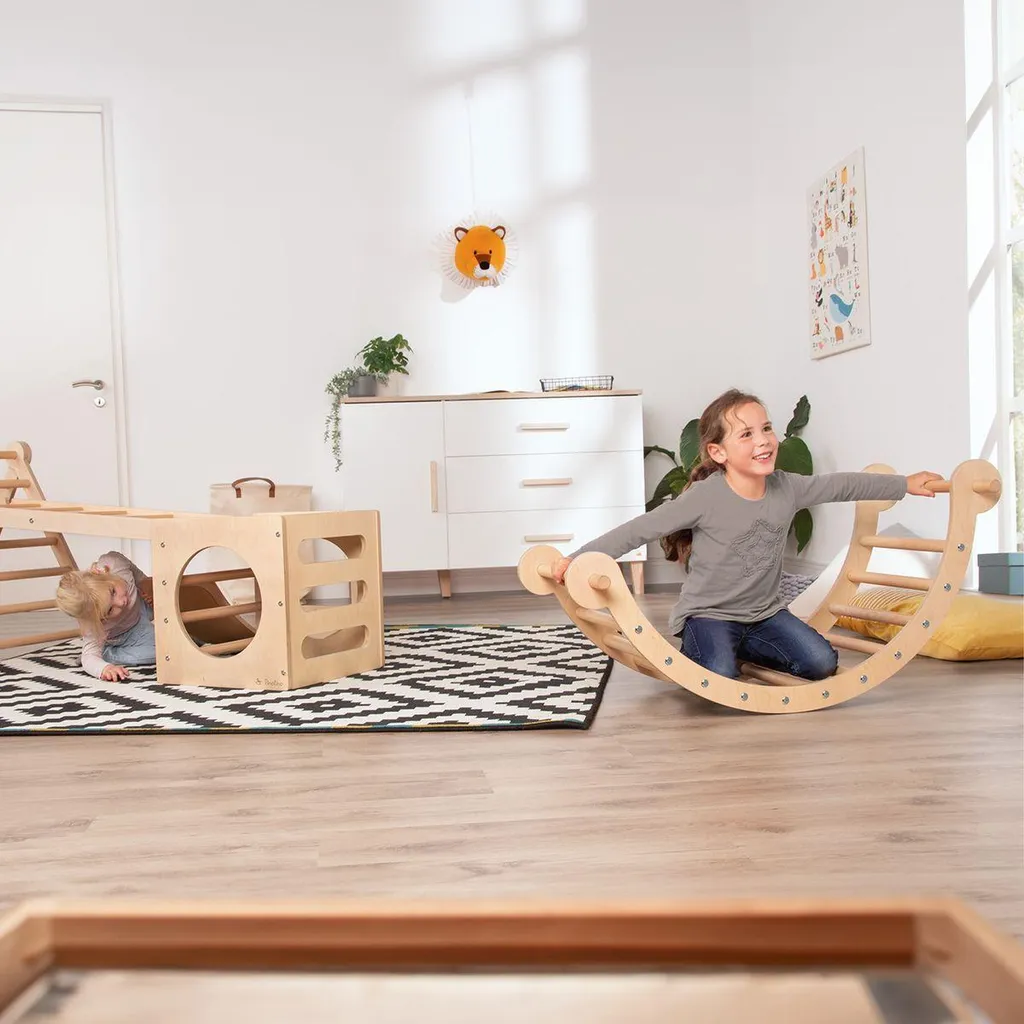 Module de motricité Cube à grimper Kari - Aire de jeux intérieure bois - 11