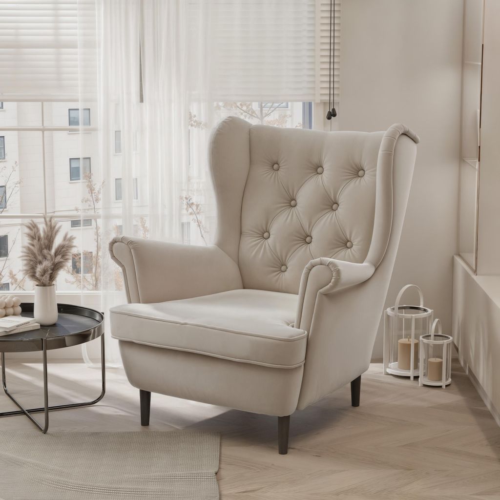 Idohome - Ohrensessel SCANDI im skandinavischen Stil, Produktbild 