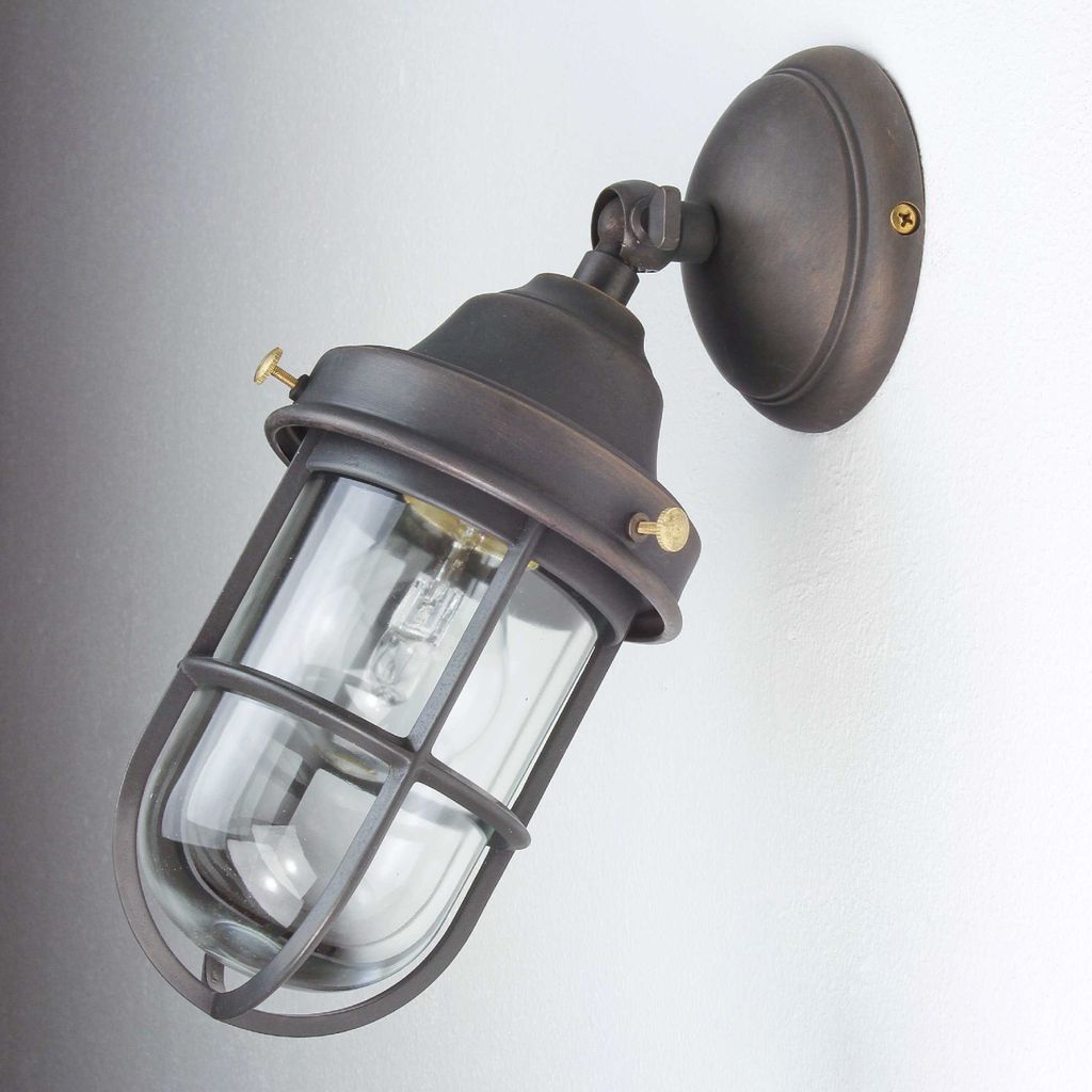 Außenwandlampe Maritim aus Messing Premium Handarbeit Wandlampe Terrasse Haus Außenleuchte Wandleuchte