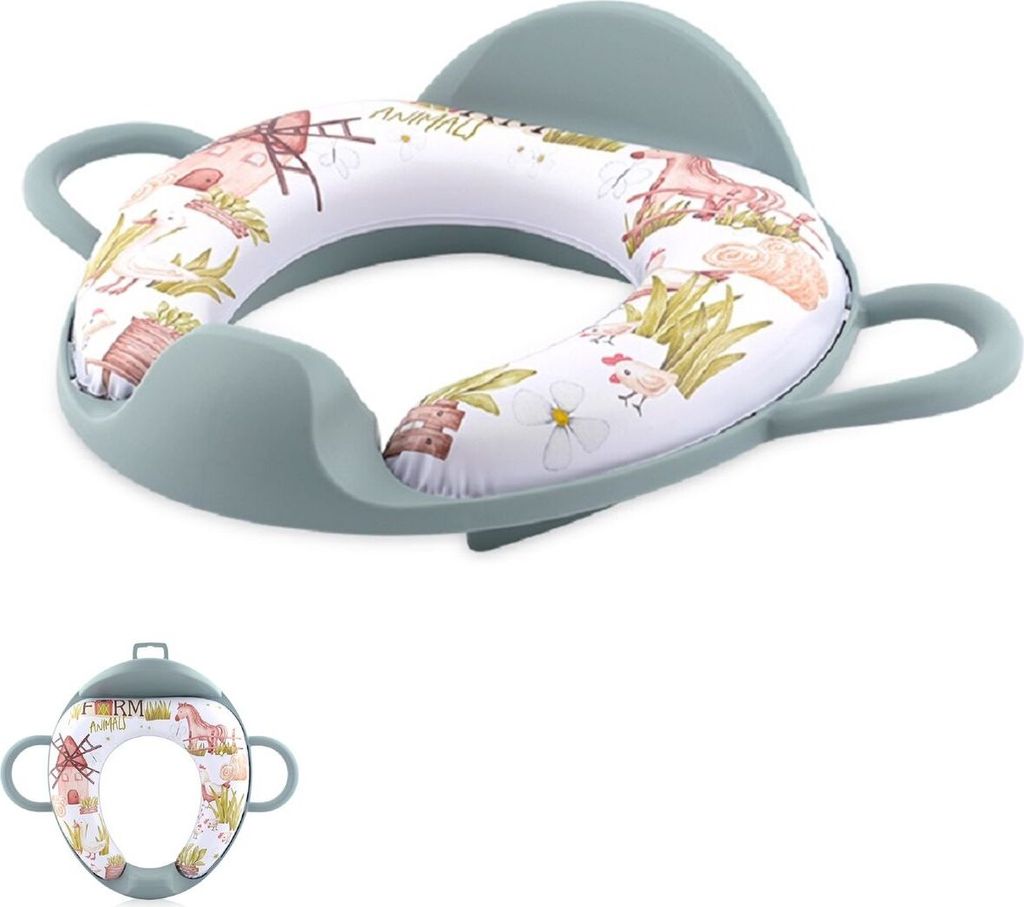 Lorelli Toilettensitz Rckenlehne Handgriff gepolstert, Spritzschutz, Kunststoff dunkelgrn