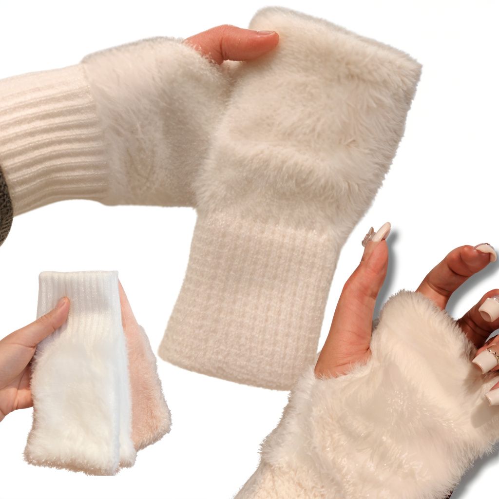 Rukavice bez prstů, Teplé měkké rukavice, Návleky na Obrázek produktu 