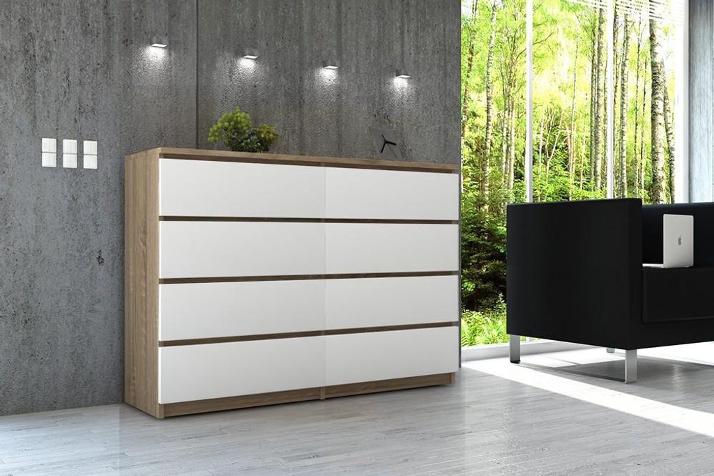 Kommode – Sideboard – Schubladenkommode – 120 cm – Sonoma Produktbild 