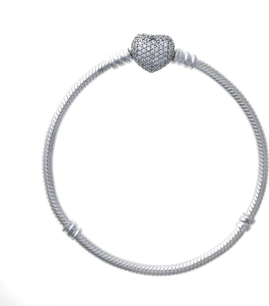 Silberarmband mit glitzerndem Herz 590727CZ - Länge: 16 cm