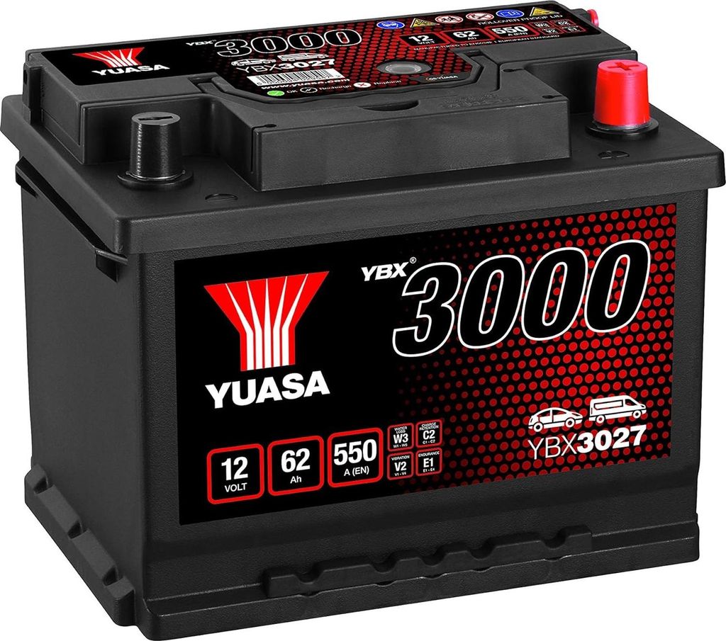 Yuasa Autobatterie SMF YBX3027 12 V 60 Ah Produktbild 