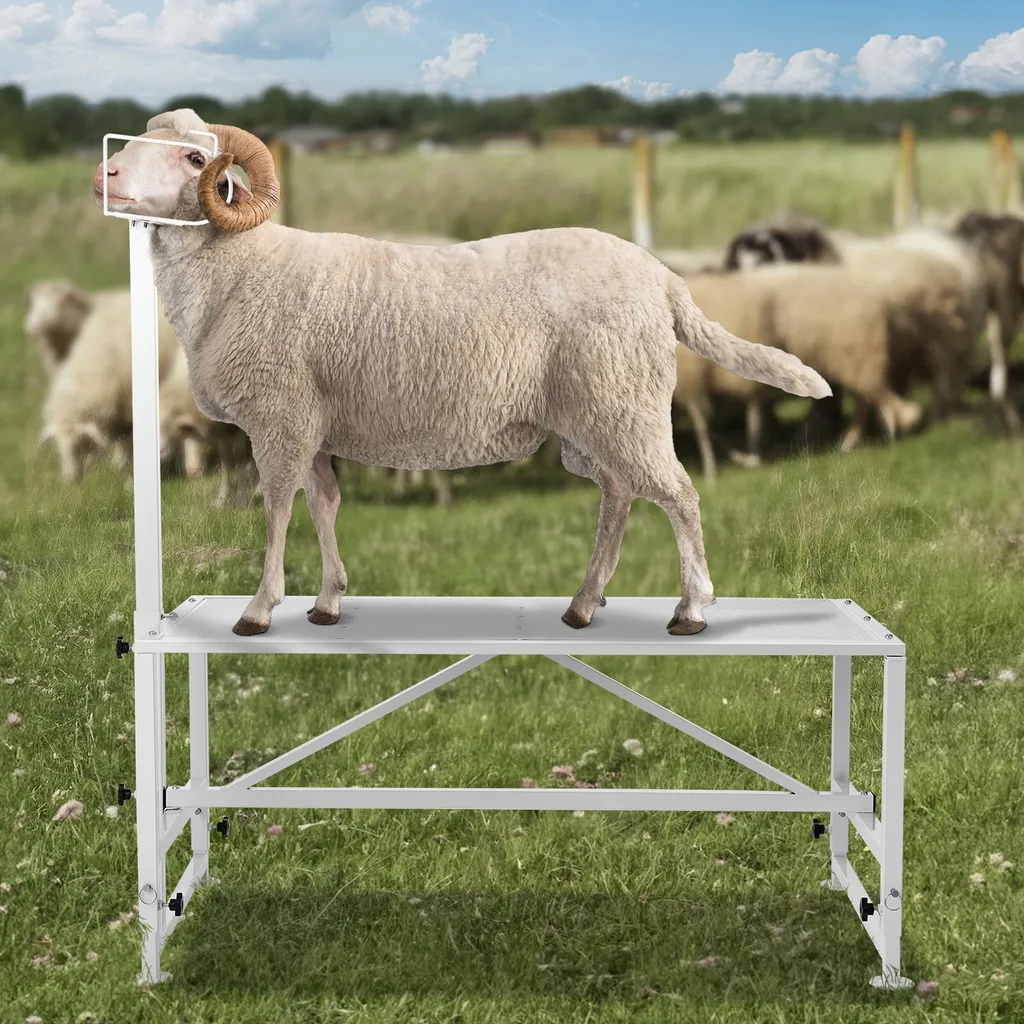 Support de bétail pour chèvres stable réglable pour éviter le stress - 8