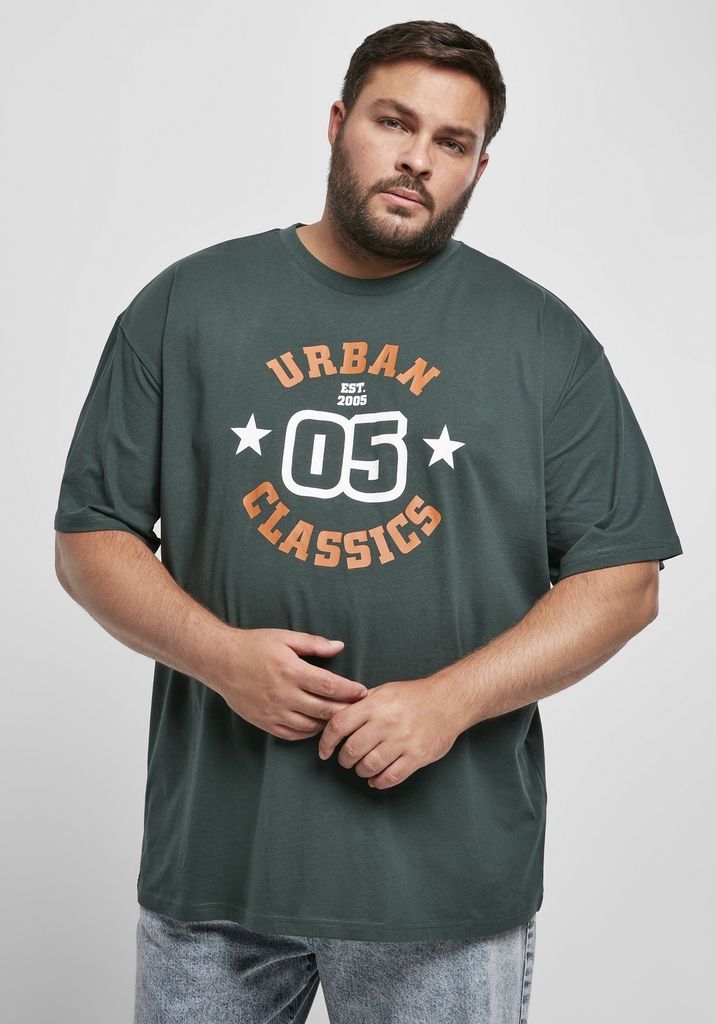 Urban Classics T-Shirt College Print Tee Bottlegreen-M
