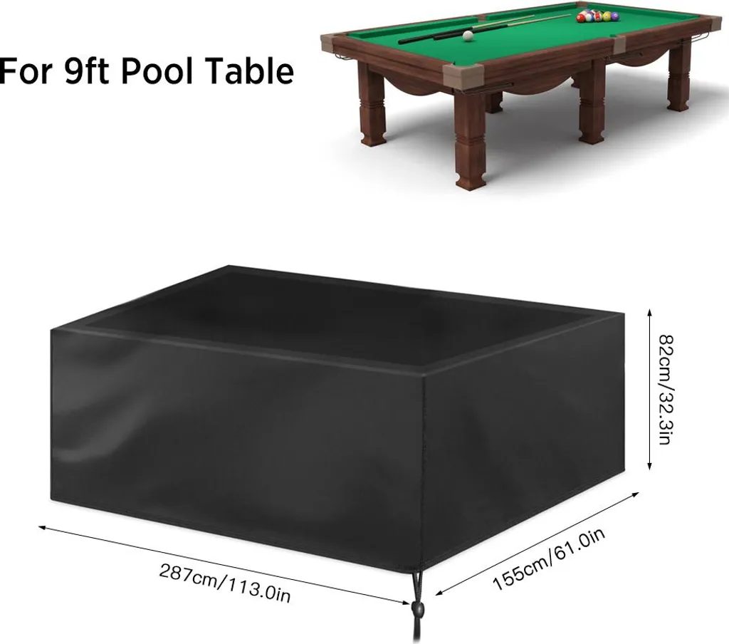 Couverture de table billard extérieur et intérieur - Protection 9ft
